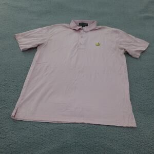 Masters Golf Shirt Mens Medium Pink Amen Corner Cotton Short Sleeve Augusta Logo
